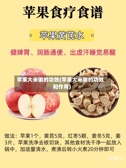 苹果大米粥的功效(苹果大米粥的功效和作用)