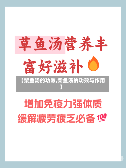 【柴鱼汤的功效,柴鱼汤的功效与作用】