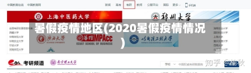 暑假疫情地区(2020暑假疫情情况)