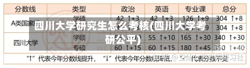 四川大学研究生怎么考核(四川大学考研公平)