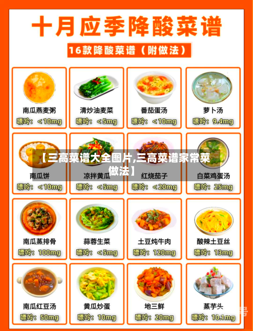 【三高菜谱大全图片,三高菜谱家常菜做法】
