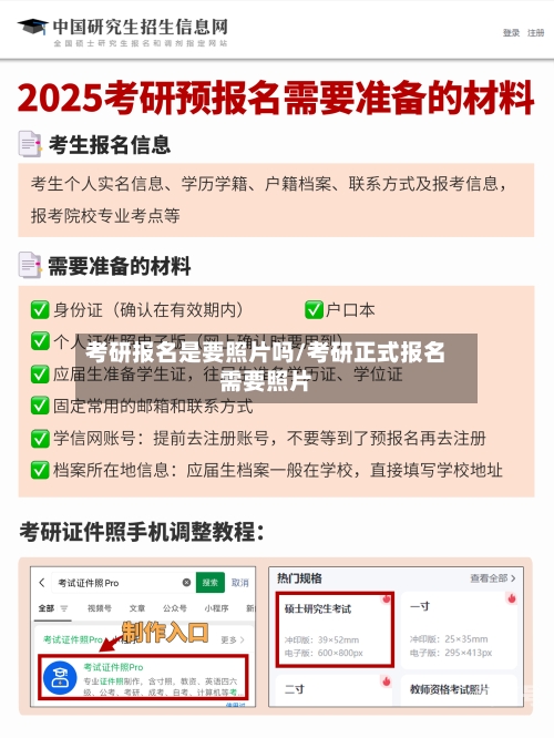 考研报名是要照片吗/考研正式报名需要照片
