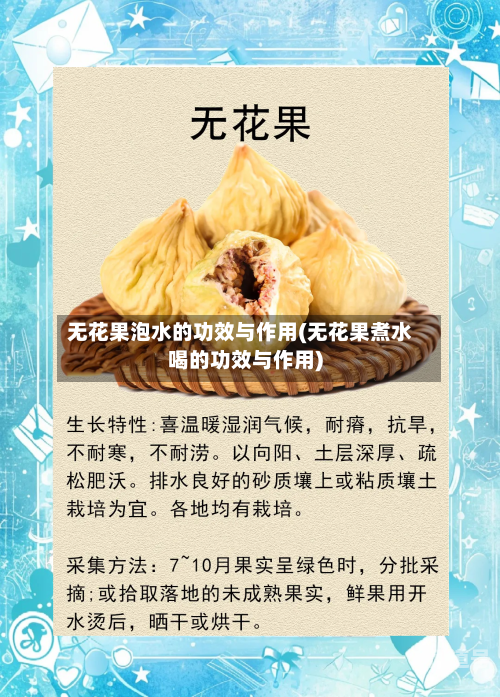 无花果泡水的功效与作用(无花果煮水喝的功效与作用)