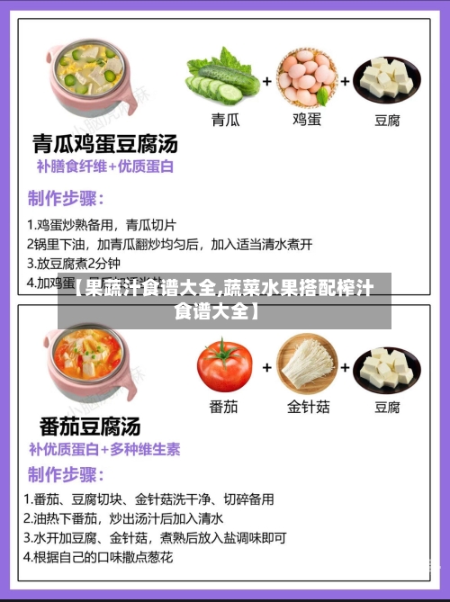 【果蔬汁食谱大全,蔬菜水果搭配榨汁食谱大全】