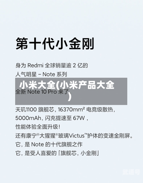 小米大全(小米产品大全)
