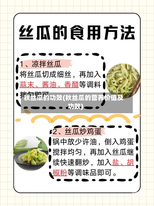秋丝瓜的功效(秋丝瓜的营养价值及功效)
