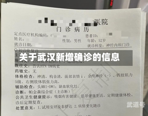 关于武汉新增确诊的信息