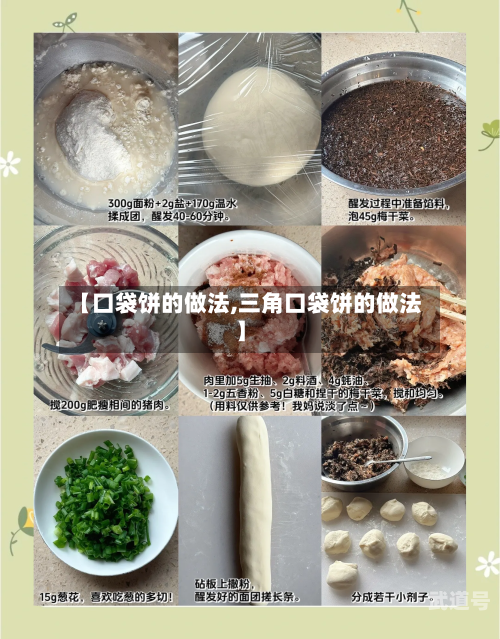 【口袋饼的做法,三角口袋饼的做法】