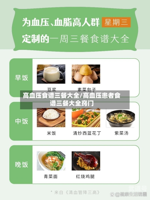 高血压食谱三餐大全/高血压患者食谱三餐大全窍门