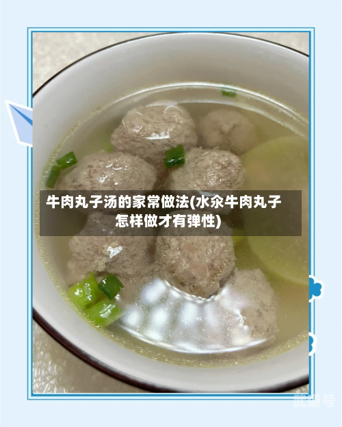 牛肉丸子汤的家常做法(水氽牛肉丸子怎样做才有弹性)