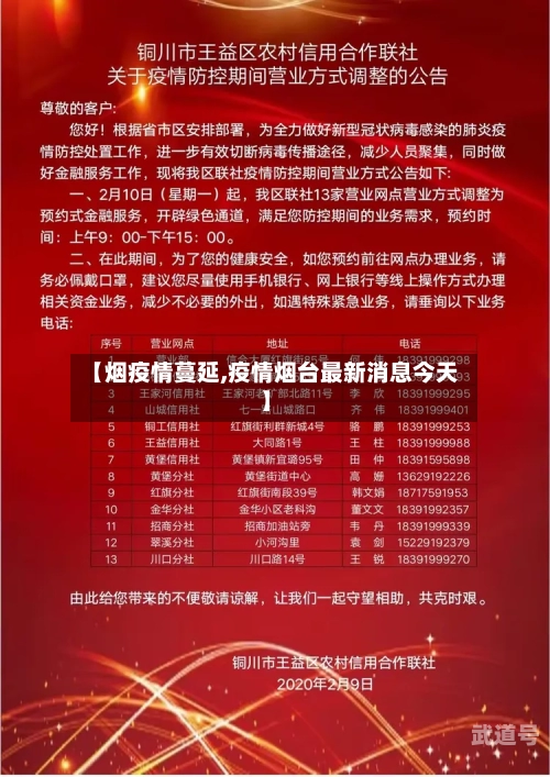 【烟疫情蔓延,疫情烟台最新消息今天】