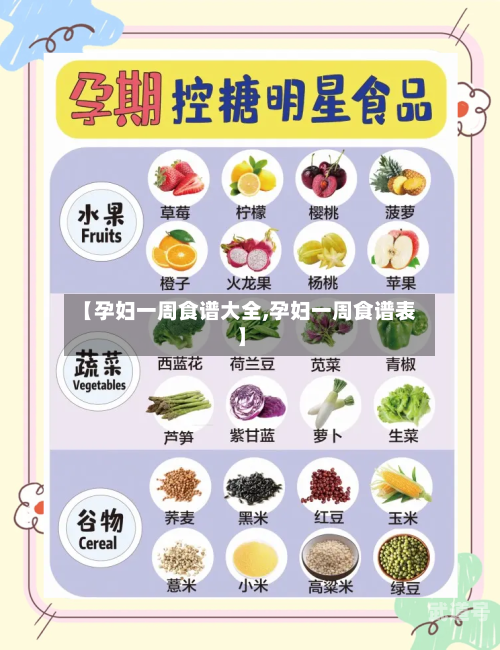 【孕妇一周食谱大全,孕妇一周食谱表】