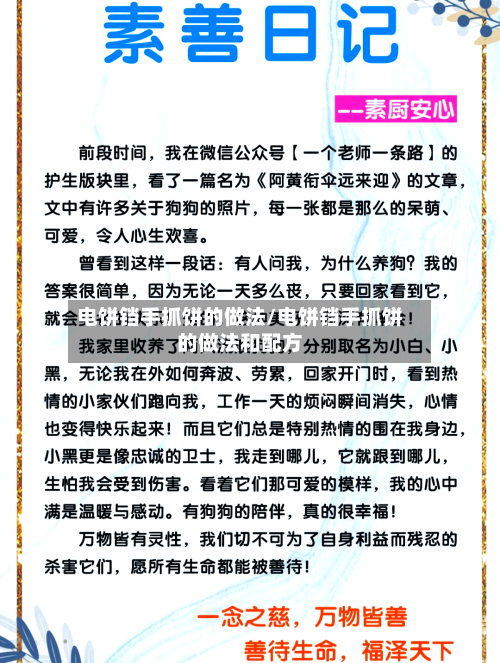 电饼铛手抓饼的做法/电饼铛手抓饼的做法和配方