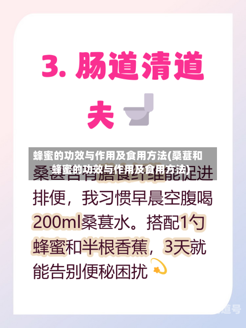 蜂蜜的功效与作用及食用方法(桑葚和蜂蜜的功效与作用及食用方法)