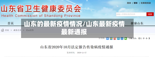 山东的最新疫情情况/山东最新疫情最新通报