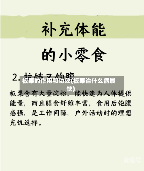 板栗的作用和功效(板栗治什么病最快)-第3张图片