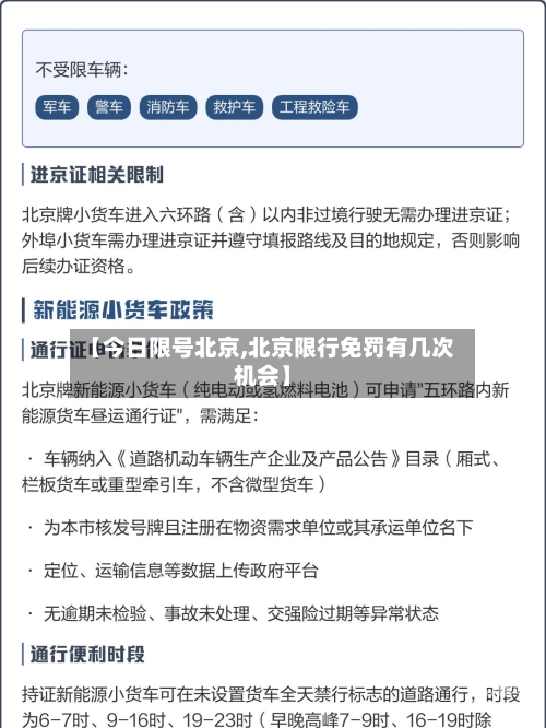 【今日限号北京,北京限行免罚有几次机会】-第3张图片
